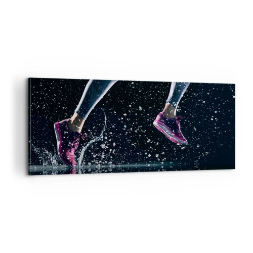 Canvastavla - Bild på duk - Med all kraft i benen - 100x40 cm