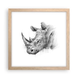 Affisch i ram av ljusek - Afrikansk porträtt - 30x30 cm