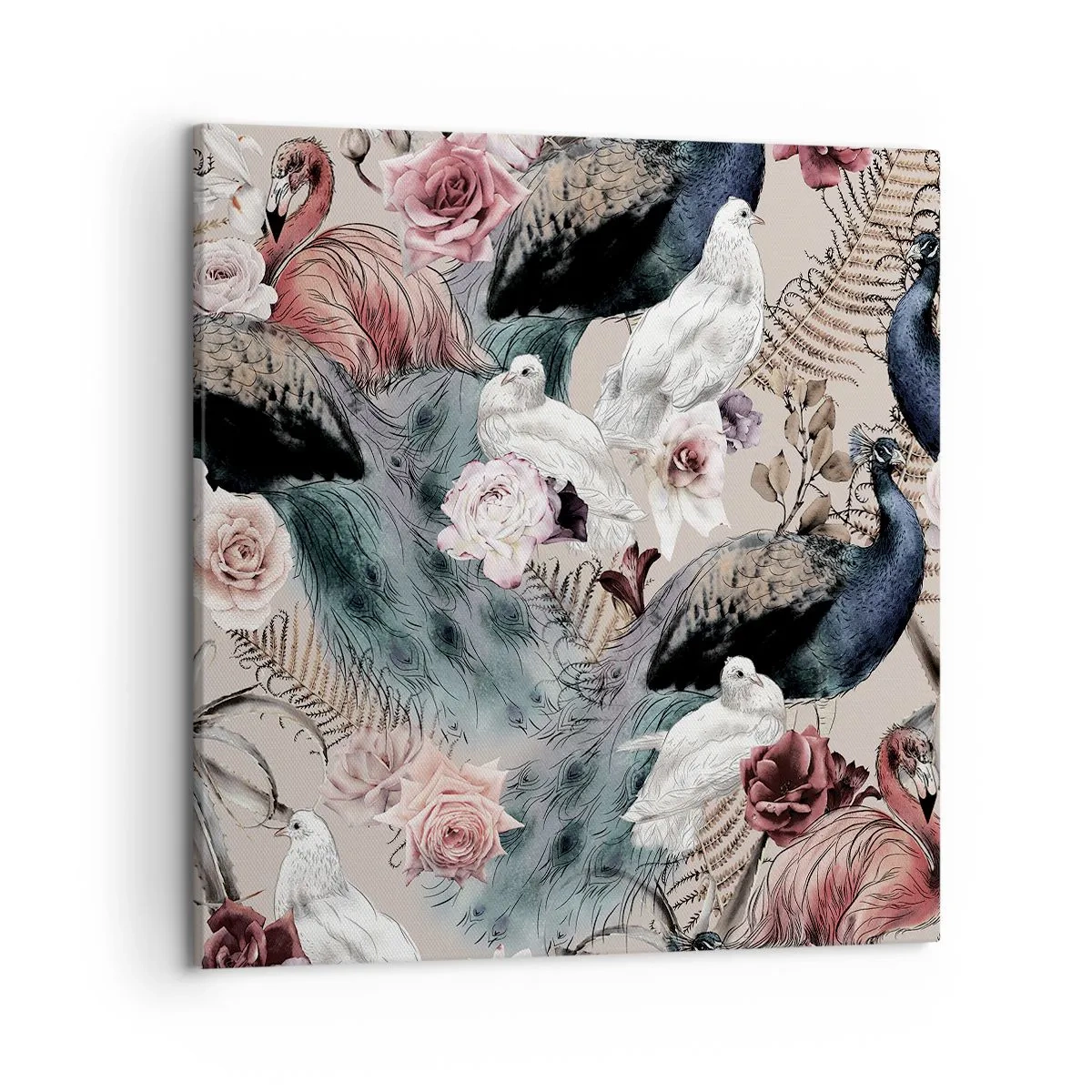 Canvastavla - Bild på duk - I palatsträdgården - 50x50 cm