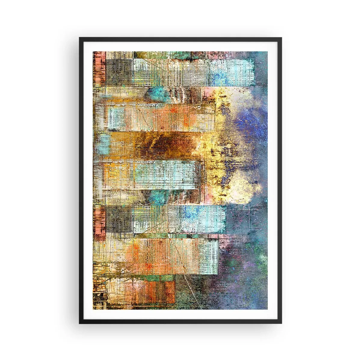 Affisch i svart ram - Solig metropol - 70x100 cm