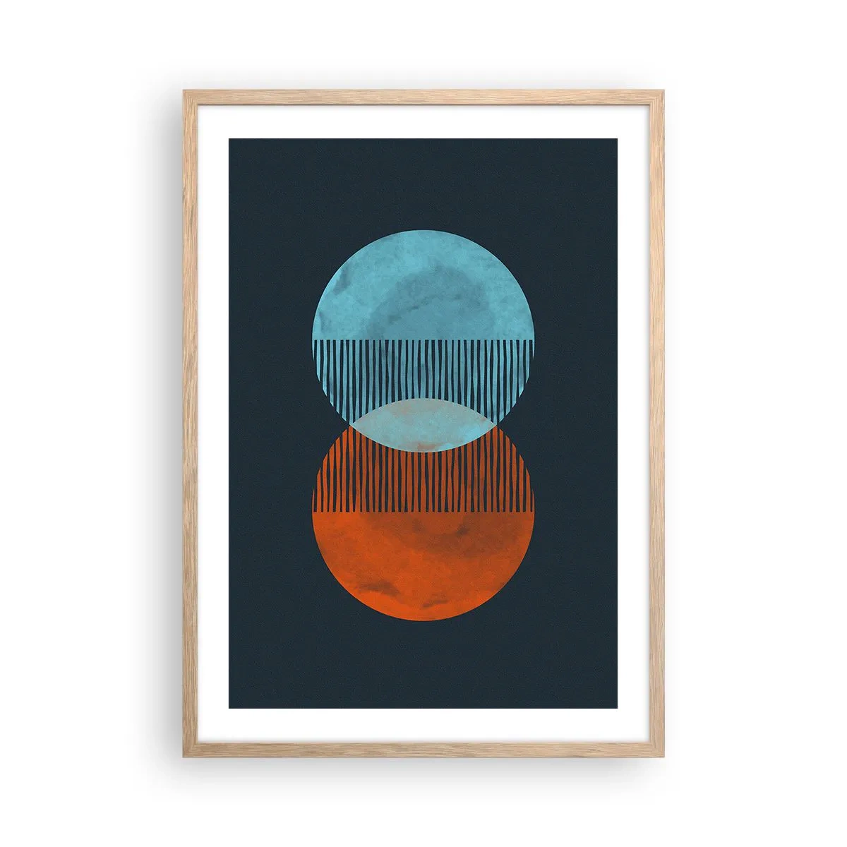 Affisch i ram av ljusek - Astronomisk fantasi - 50x70 cm