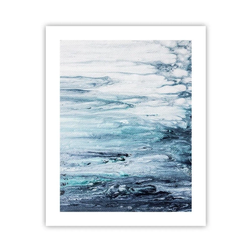 Affisch - Blåa istappar - 40x50 cm