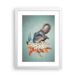 Affisch i vit ram - Glädjens vrål - 30x40 cm