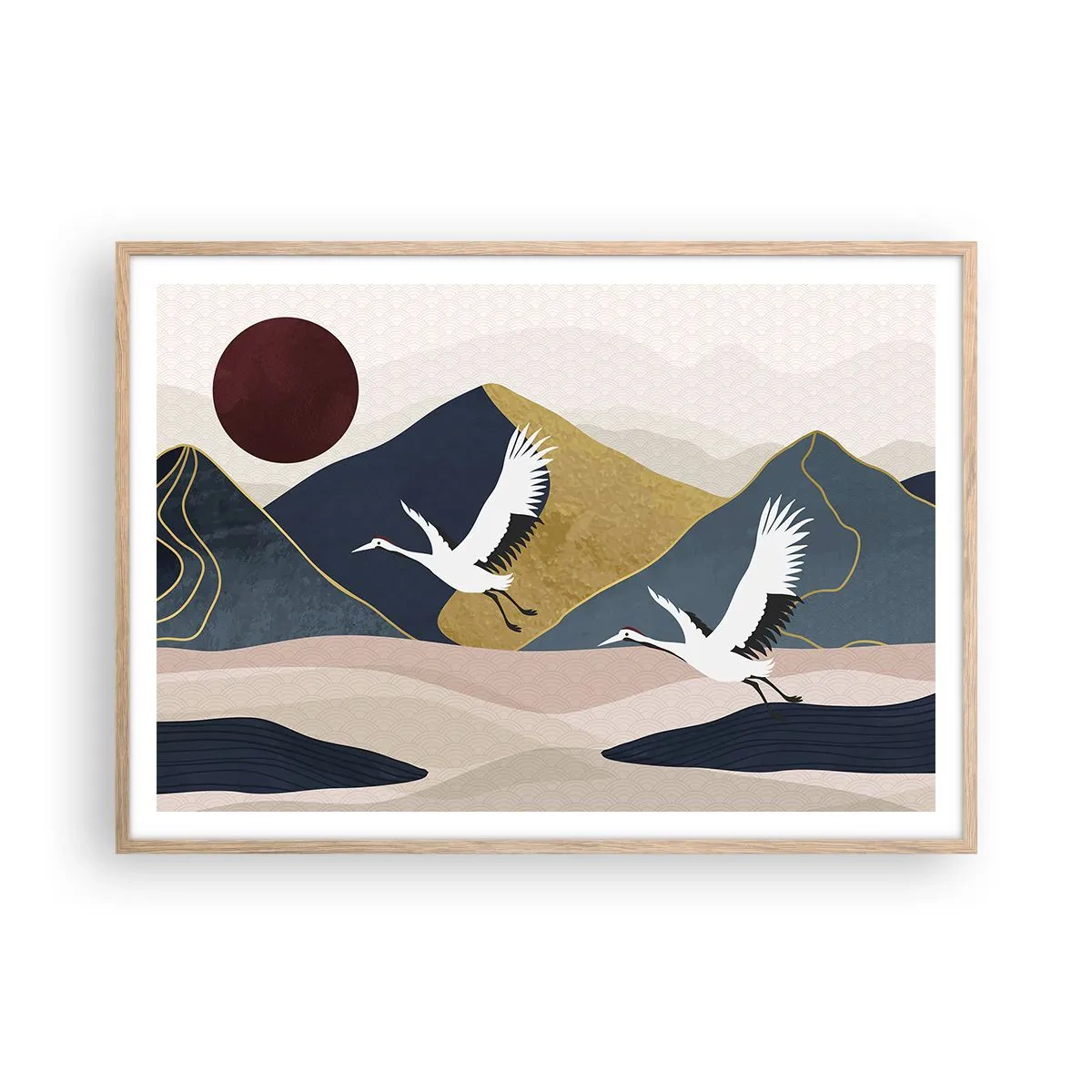 Affisch i ram av ljusek - Nästa dag FLUGIT iväg - 100x70 cm