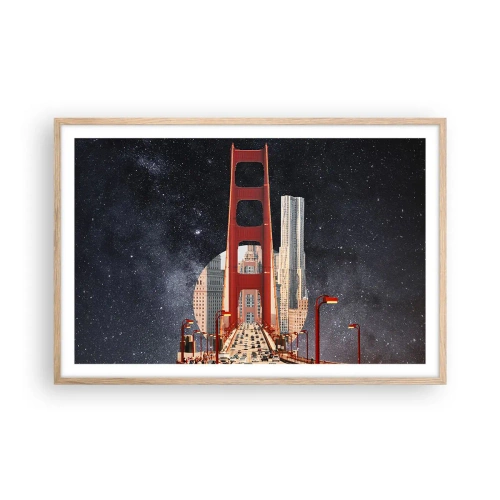 Affisch i ram av ljusek - Alltid i centrum - 91x61 cm