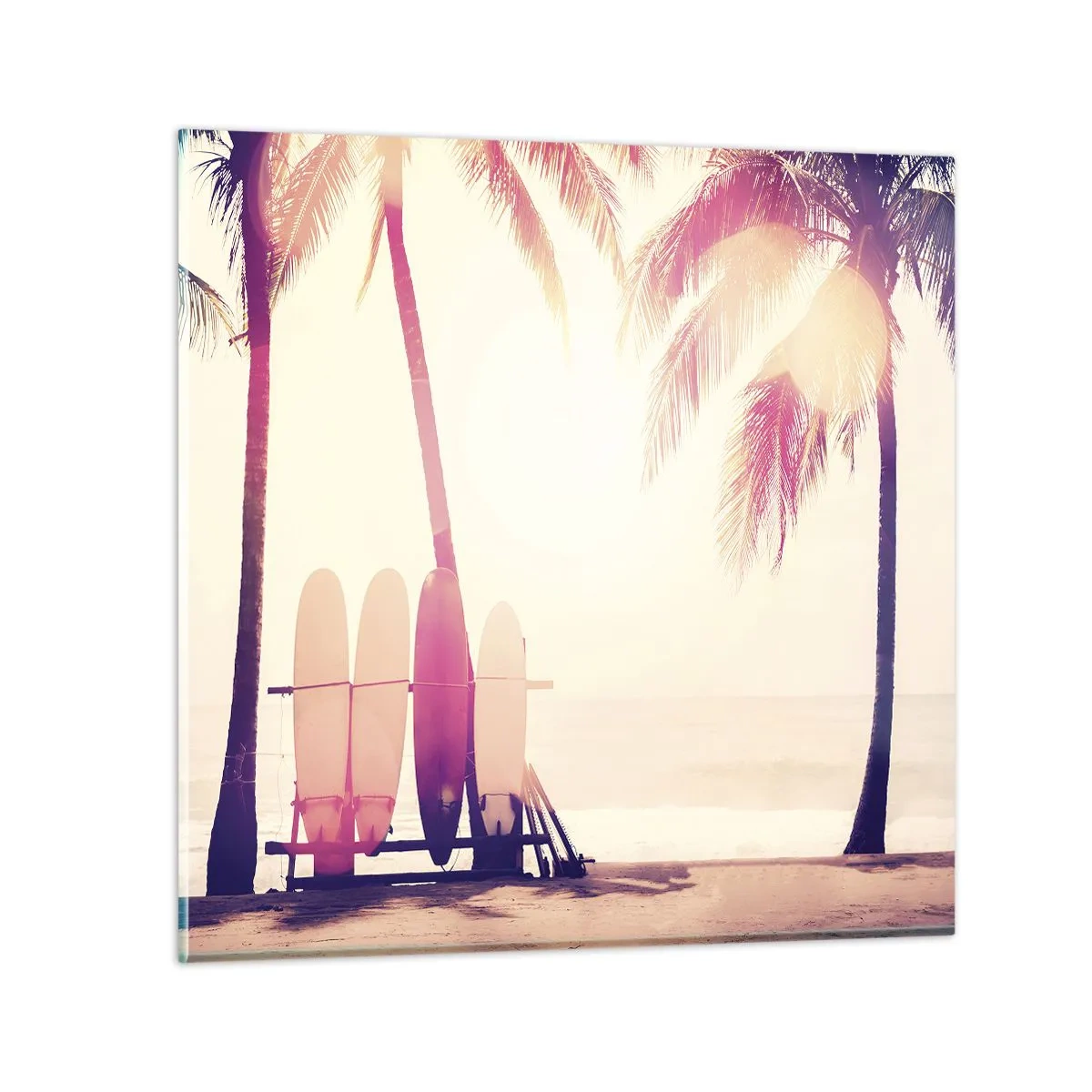 Glastavla - Bild på glas - Det blir en underbar dag - 70x70 cm