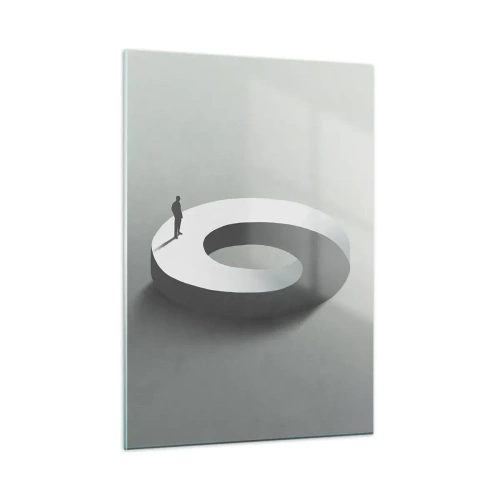 Glastavla - Bild på glas - Och försök att vara klok - 50x70 cm