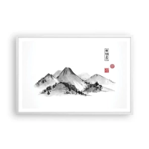 Affisch i vit ram - Bortom fjällen - 91x61 cm