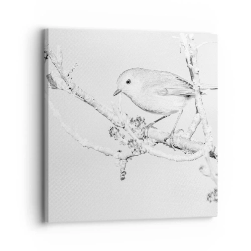 Canvastavla - Bild på duk - Vintermorgon - 30x30 cm