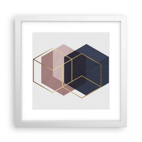 Affisch i vit ram - Enkelhetens styrka - 30x30 cm