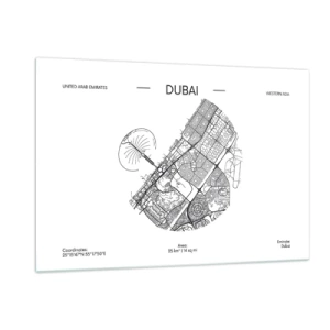 Glastavla - Bild på glas - Dubais anatomi - 120x80 cm