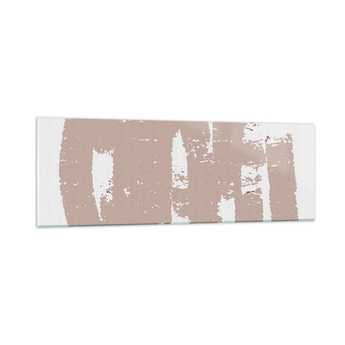 Glastavla - Bild på glas - Abstraktion i mjuk rosa - 90x30 cm