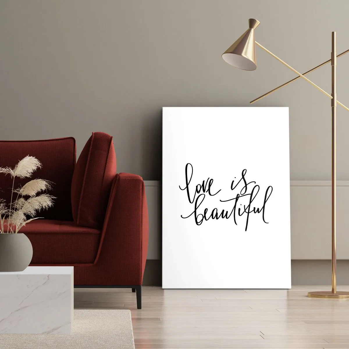 Canvastavla - Bild på duk - Läs och upprepa - 50x70 cm