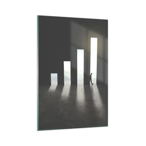Glastavla - Bild på glas - Framgång - ett intryck - 80x120 cm