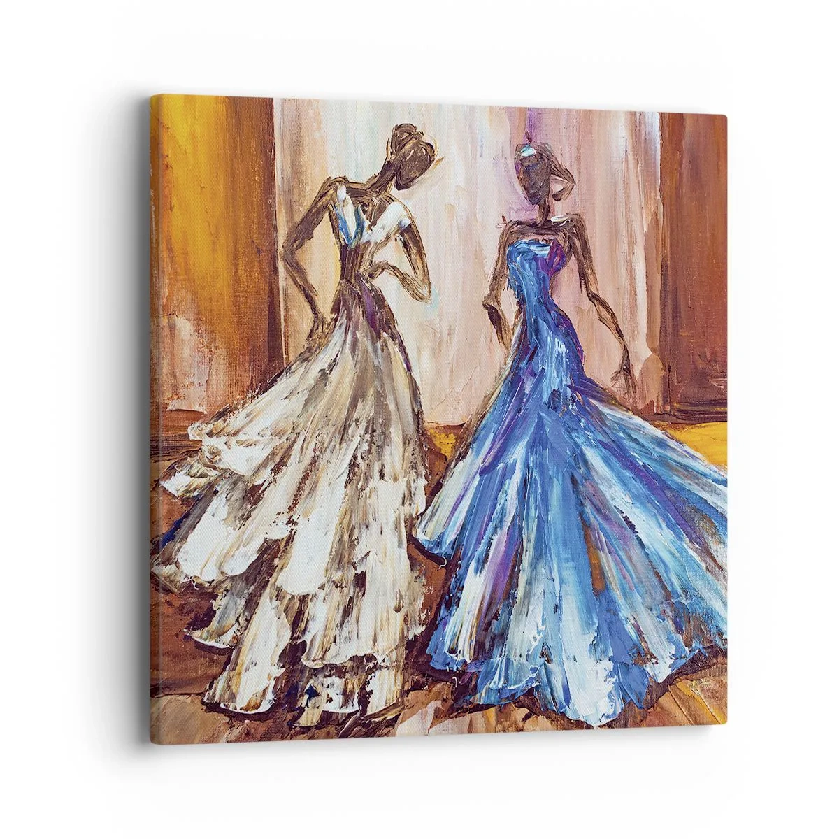 Canvastavla - Bild på duk - Prydlig duett - 40x40 cm