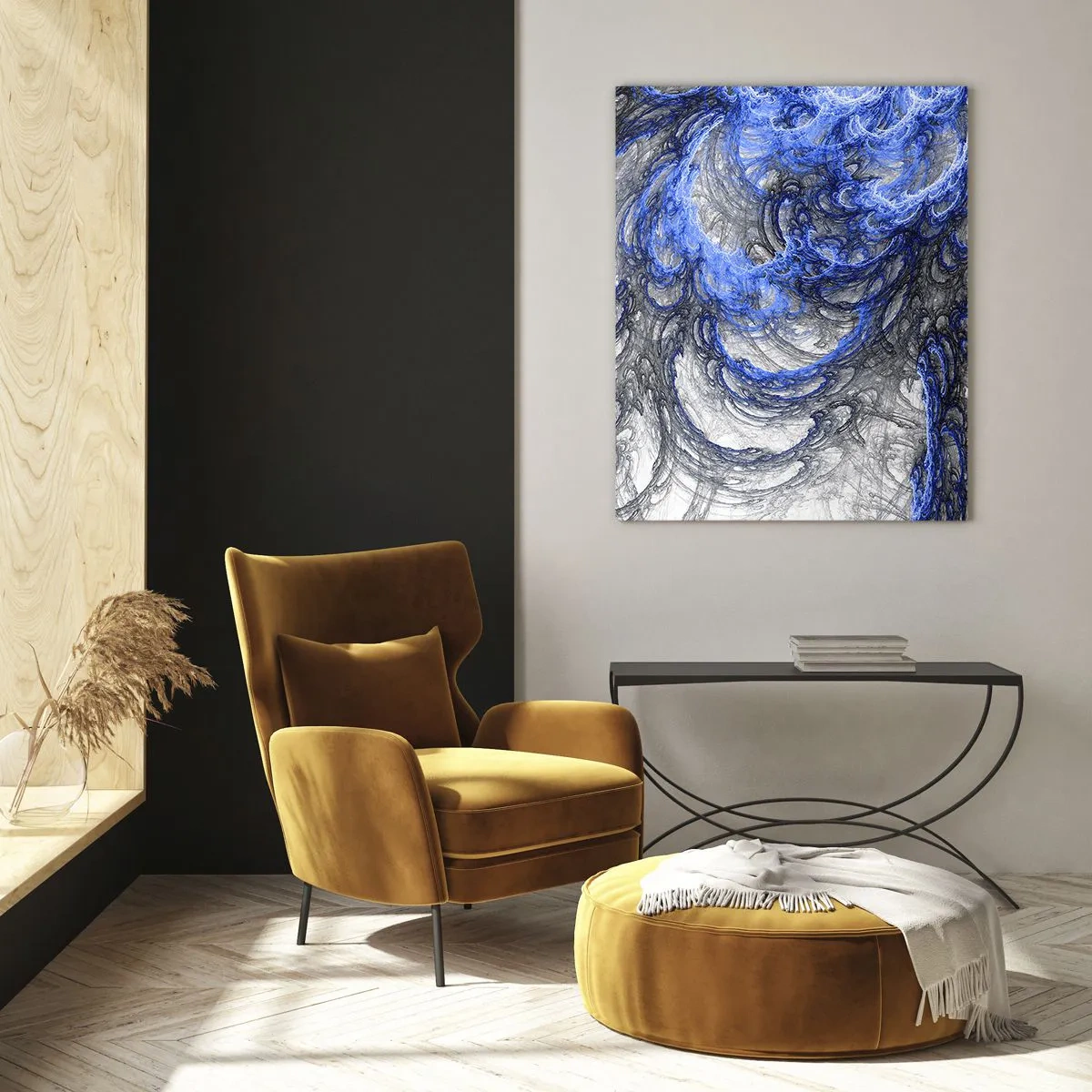 Glastavla - Bild på glas - Vågens födsel - 50x70 cm