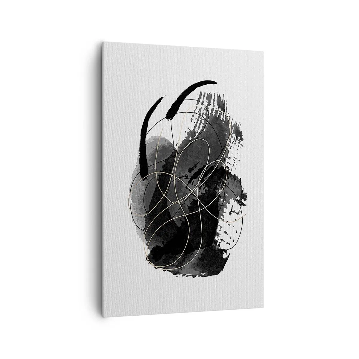 Canvastavla - Bild på duk - Uppkommen ur svärta - 80x120 cm