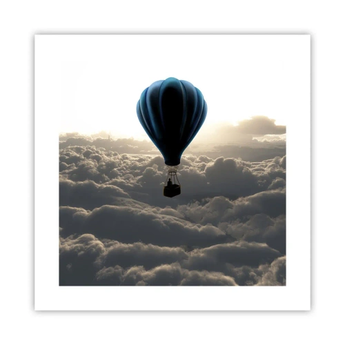 Affisch - Vandrare över molnen - 40x40 cm