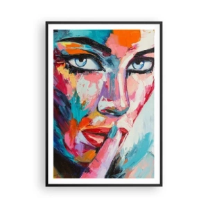 Affisch i svart ram - Vår första hemlighet - 70x100 cm