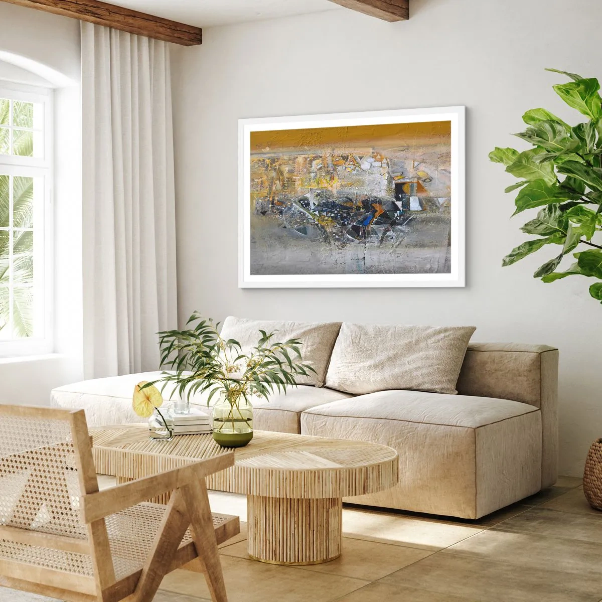 Affisch i vit ram - Allt blir bra - 50x40 cm