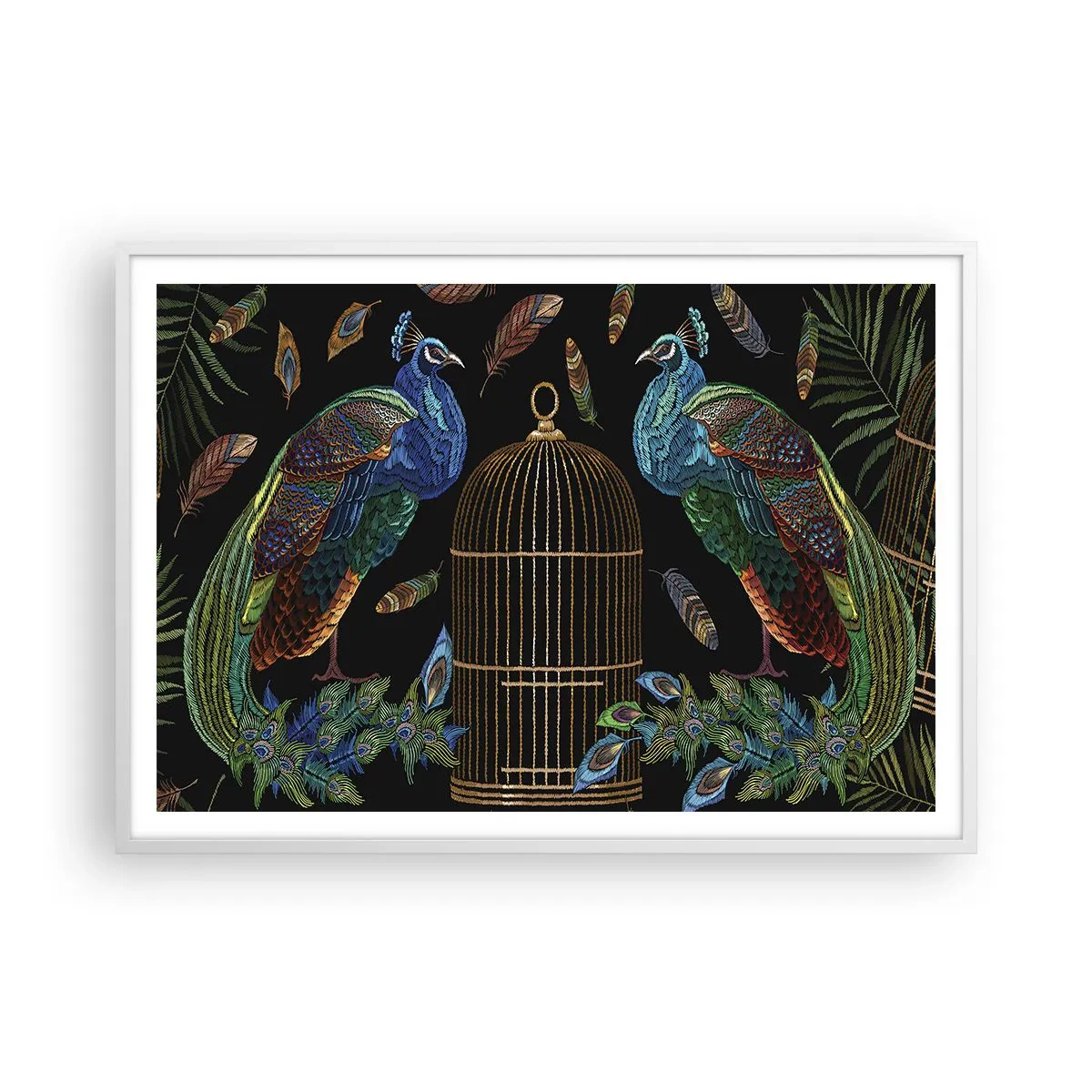 Affisch i vit ram - I kungliga kläder - 100x70 cm