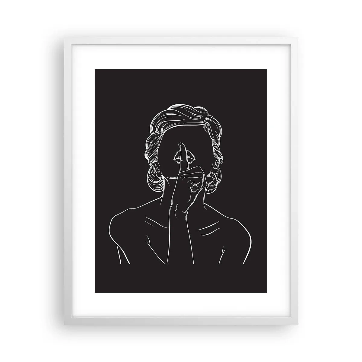 Affisch i vit ram - Skönhet blommar i tystnad - 40x50 cm