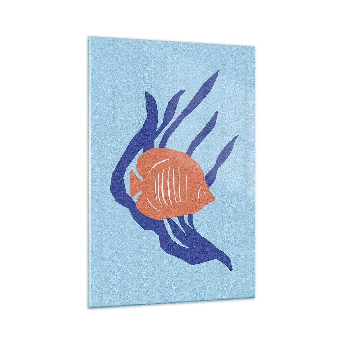 Glastavla - Bild på glas - Inneboende i korallvatten - 80x120 cm