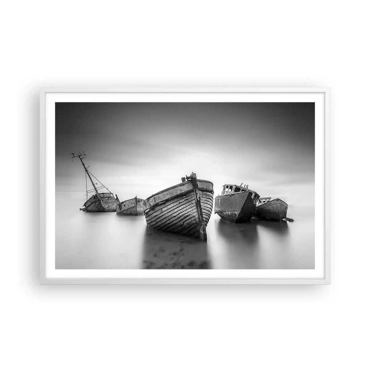 Affisch i vit ram - Bara minnen... - 91x61 cm