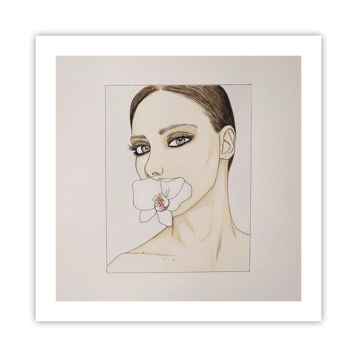 Affisch - Elegansens och skönhetens symbol - 50x50 cm
