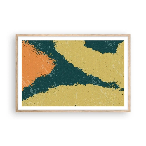 Affisch i ram av ljusek - Abstraktion - i slow motion - 91x61 cm