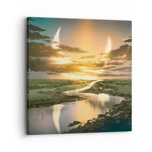 Canvastavla - Bild på duk - Någonstans i en avlägsen galax - 30x30 cm