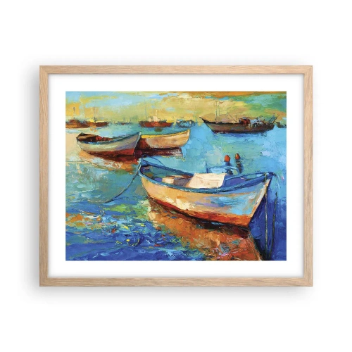 Affisch i ram av ljusek - I en sydlig vik - 50x40 cm