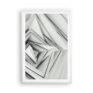 Affisch i vit ram - Blommande vassa kanter - 61x91 cm