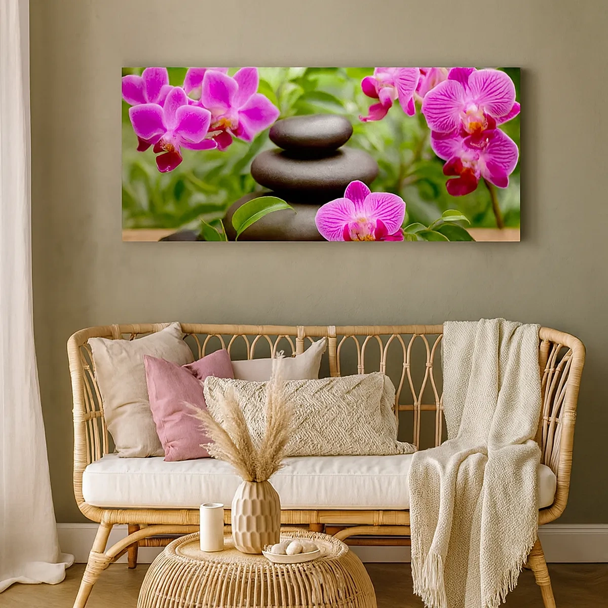 Canvastavla - Bild på duk - Lugnets pyramid - 30x30 cm