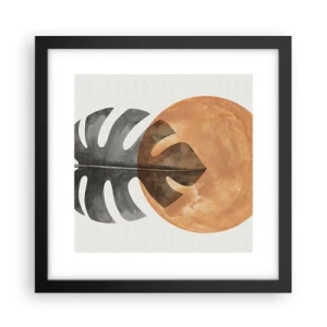 Affisch i svart ram - Alltid solen - 30x30 cm