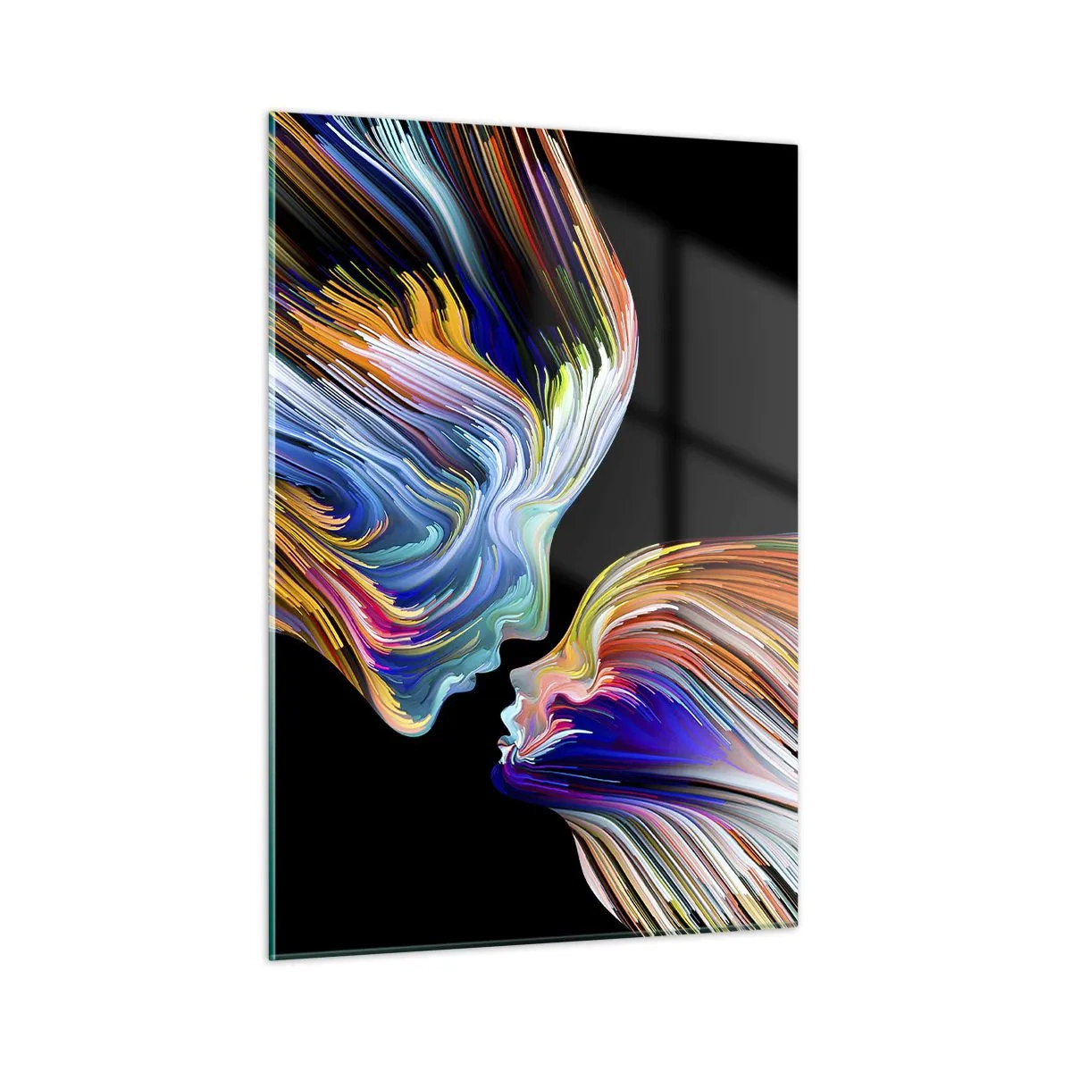 Glastavla - Bild på glas - Fusion av energi och ljus - 50x70 cm