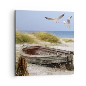 Canvastavla - Bild på duk - Doppade i vinden - 70x70 cm