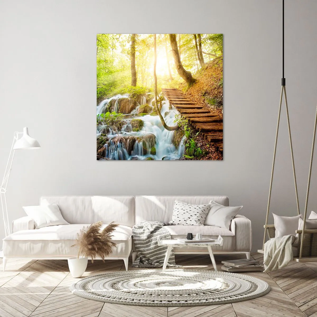 Canvastavla - Bild på duk - Efterlängtad svalka - 60x60 cm