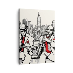 Canvastavla - Bild på duk - New Yorks improvisation - 50x70 cm