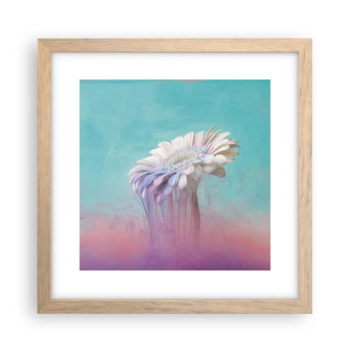 Affisch i ram av ljusek - Blommornas undervärld - 30x30 cm