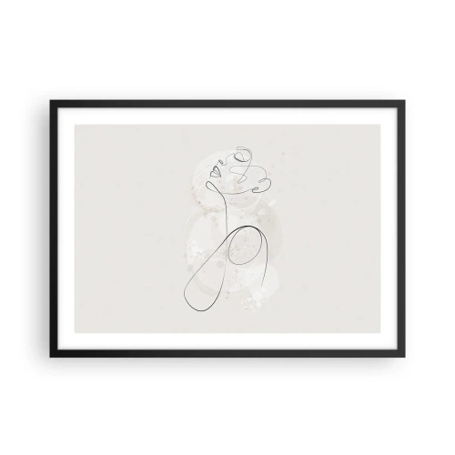 Affisch i svart ram - Skönhetens spiral - 70x50 cm