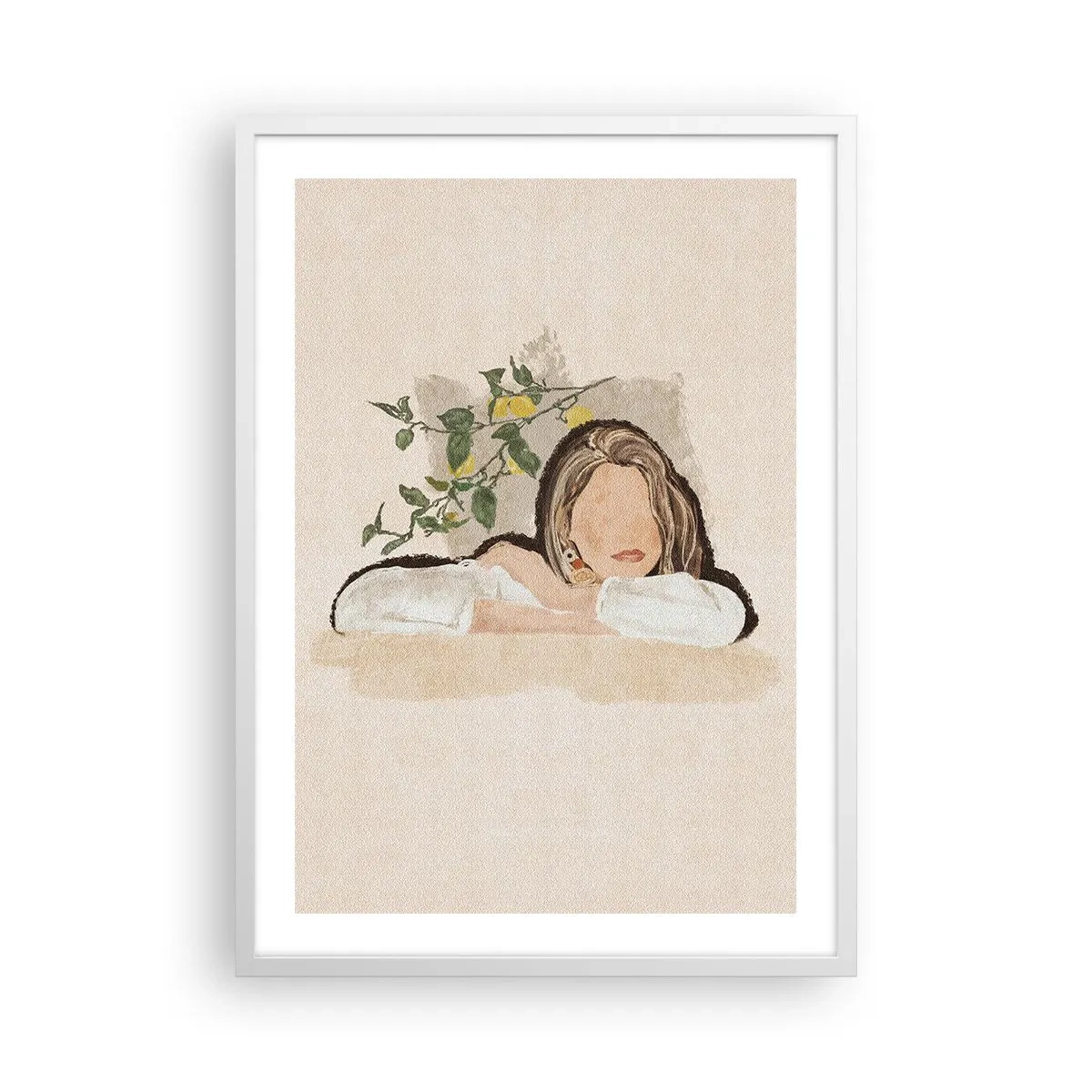 Affisch i vit ram - Sydlig skönhet - 50x70 cm