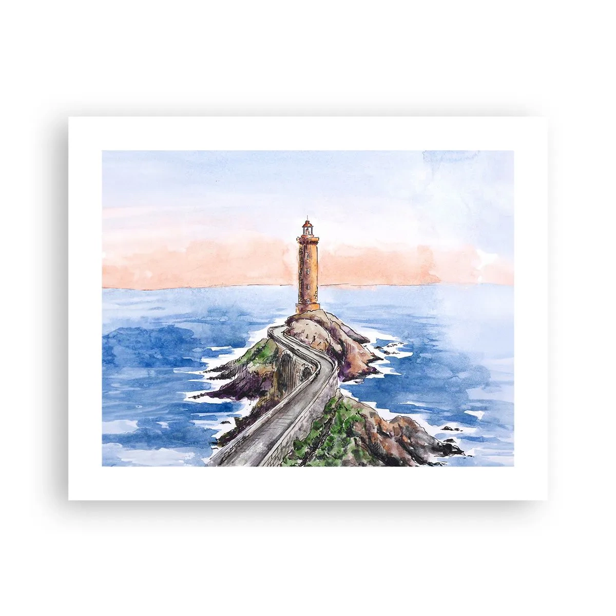 Affisch - Vänd mot havet - 50x40 cm