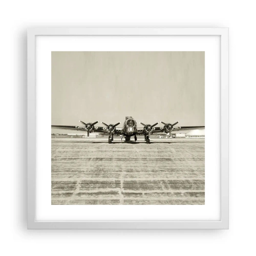 Affisch i vit ram - Redo som vanligt - 40x40 cm