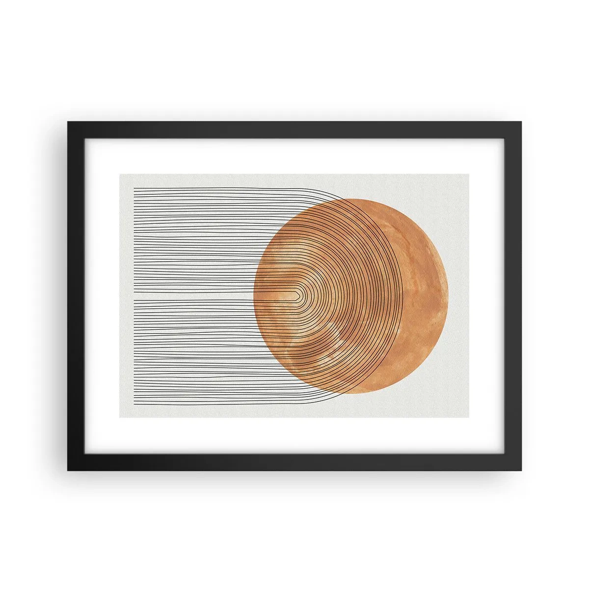 Affisch i svart ram - En solig komposition - 40x30 cm