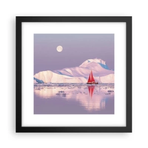 Affisch i svart ram - Seglens glöd, isens kyla - 30x30 cm
