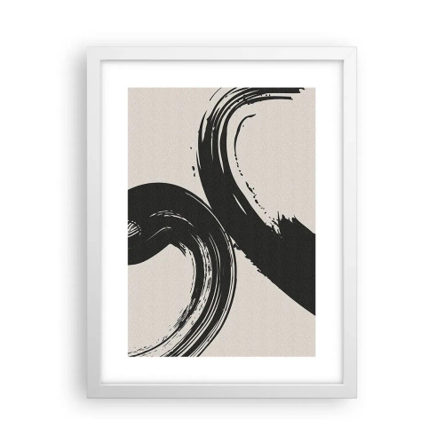 Affisch i vit ram - Svepande och cirkulärt - 30x40 cm