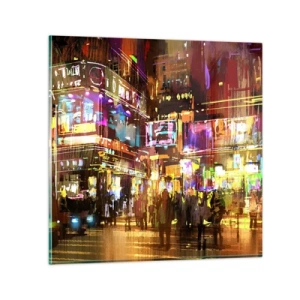 Glastavla - Bild på glas - I ljushavet - 50x50 cm