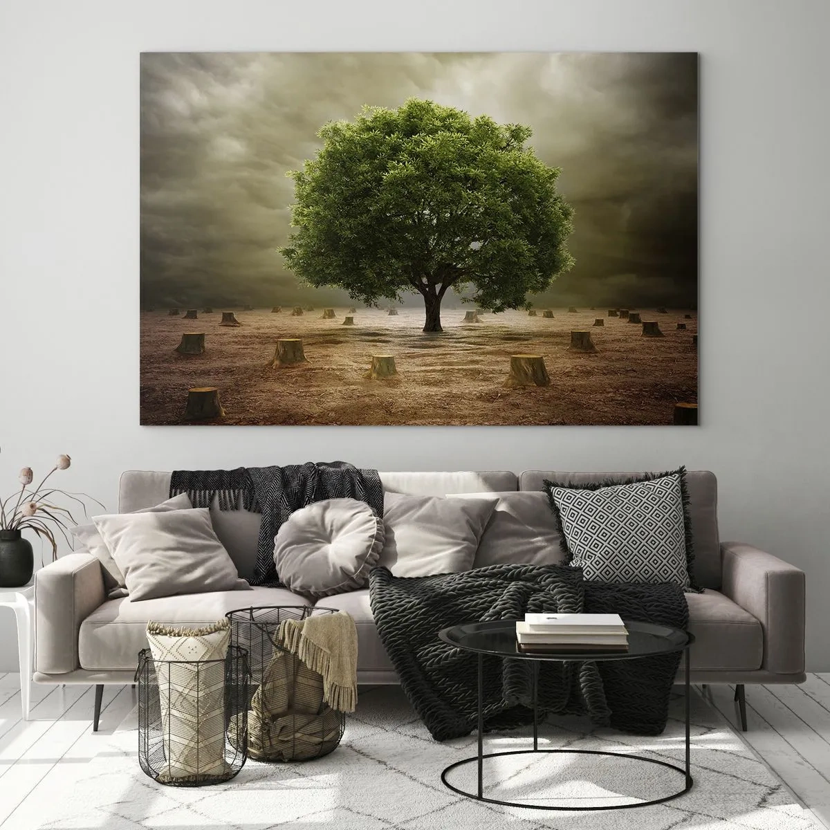 Glastavla - Bild på glas - Hela hoppet - 100x70 cm