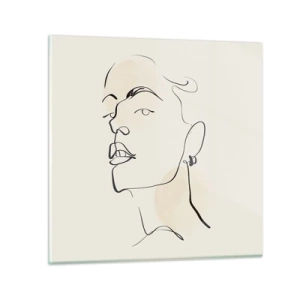 Glastavla - Bild på glas - Stolt blick - 60x60 cm